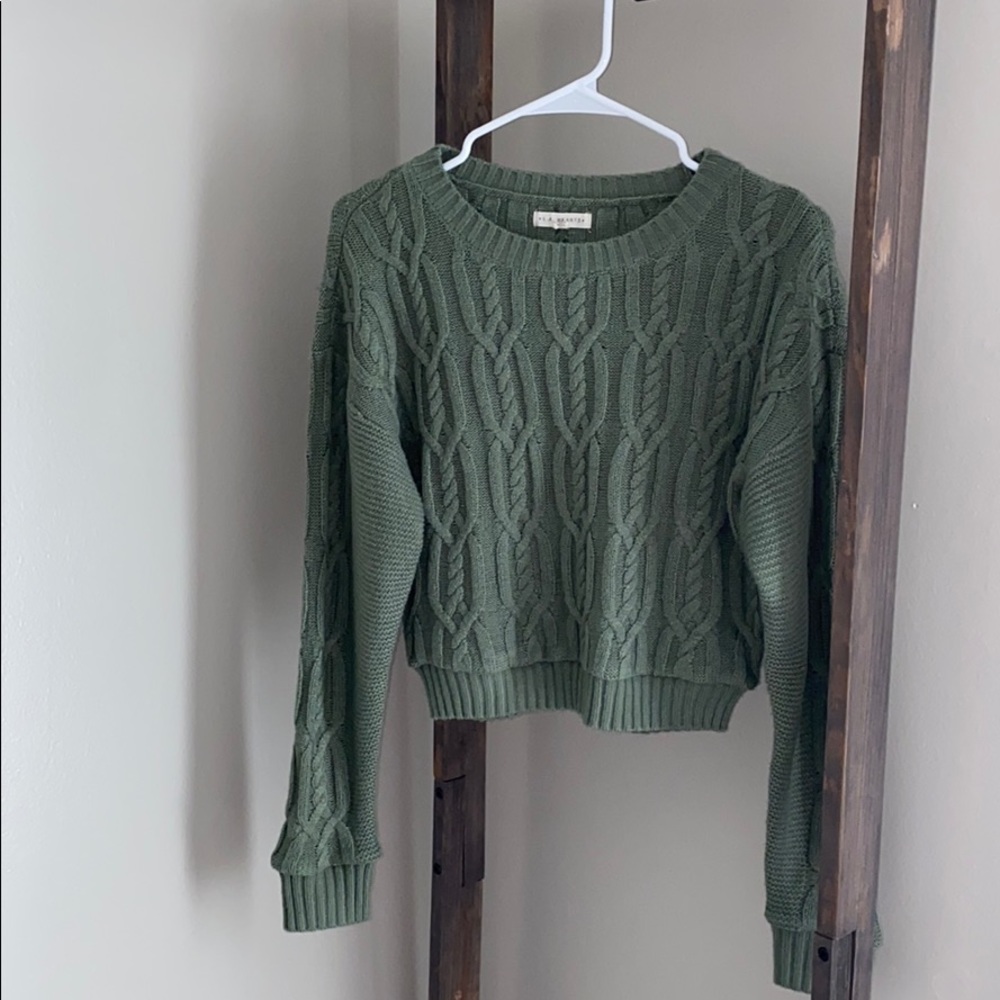 XS Womens Green Knit Sweater